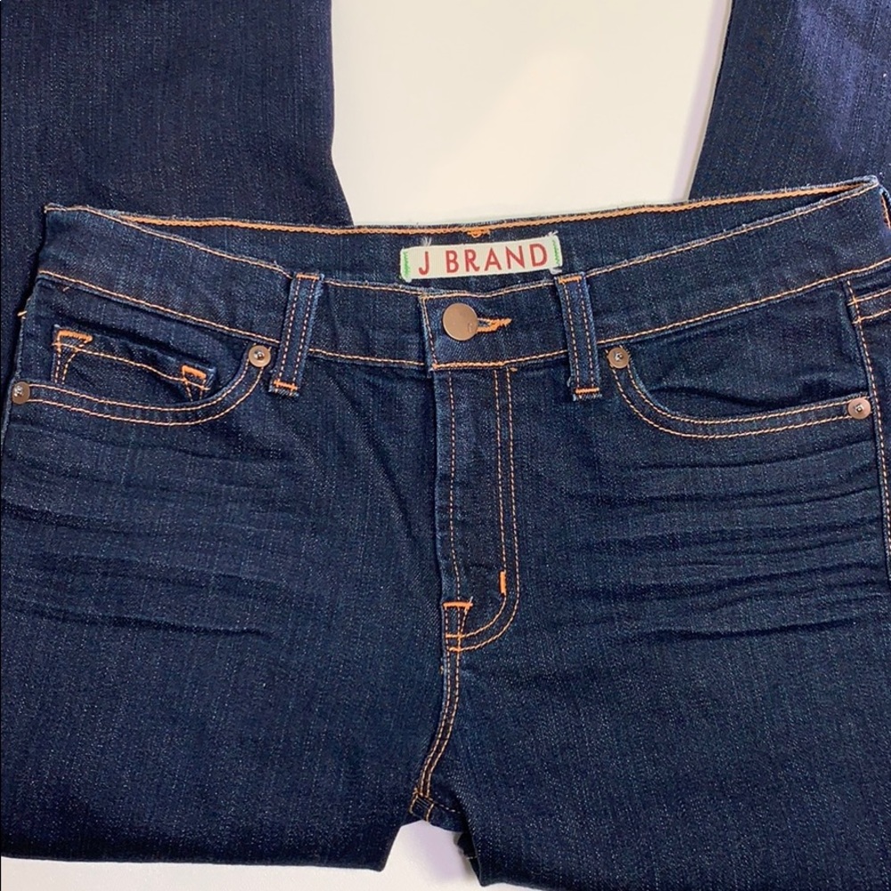J Brand Women’s Mid Rise Straight Leg Dark Wash 28 - Picture 2 of 9